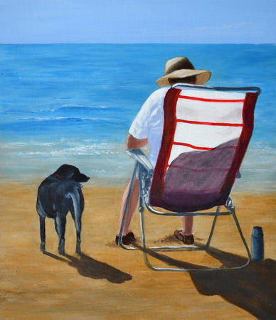 Dog and Deck Chair (new)