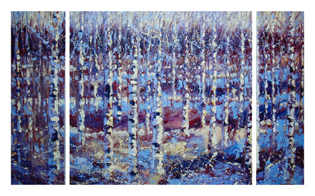 BIRCH TREES IN WINTER