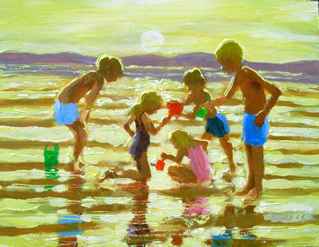 CHILDREN ON THE BEACH 1