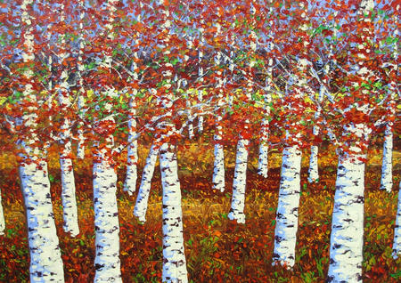 BIRCHES IN AUTUMN