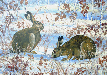 1. RABBITS IN WINTER