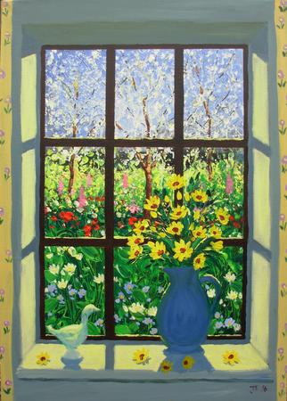 VIEW THROUGH A WINDOW - Spring day