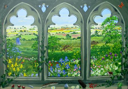 VIEW THROUGH THE RUINS AT NYMANS