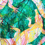 Pink and yellow crocodiles