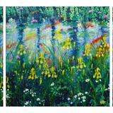 YELLOW IRISES 2  Triptych