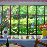 VIEW THROUGH A WINDOW - Hot summer day