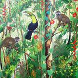 Squirrel monkeys and Toucan 