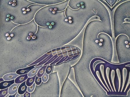 Peacocks with Tree of Life - Detail