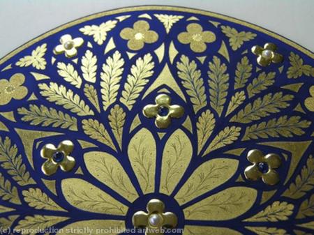Illuminated Rose Window - Byzantine Leaf - Detail