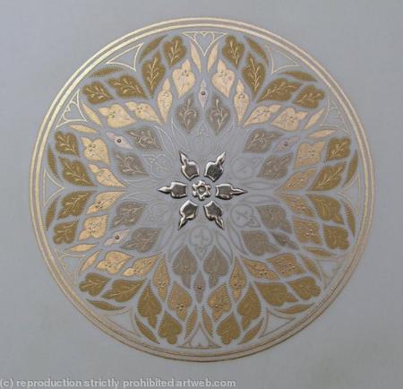 Illuminated Rose Window - Golden Light