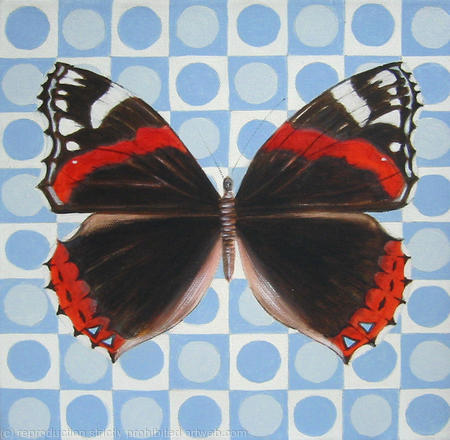 Red Admiral on pattern