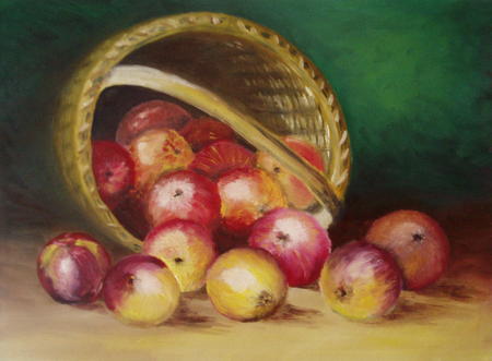 Basket with apples