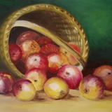 Basket with apples
