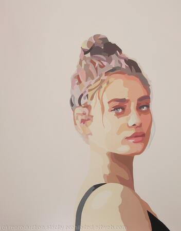 Girl with bun hairstyle