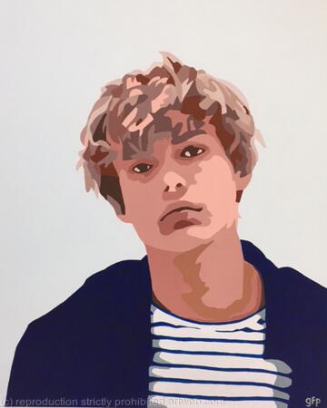 Boy with blue jacket