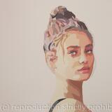 Girl with bun hairstyle