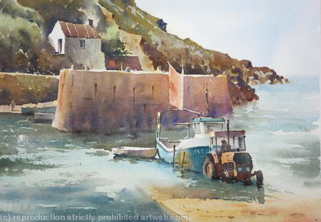 Taking her out, Porthgain