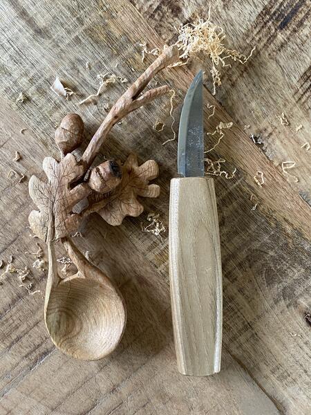 Oak leaves and acorns in Oak. Sold.