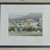 An example of a framed watercolour