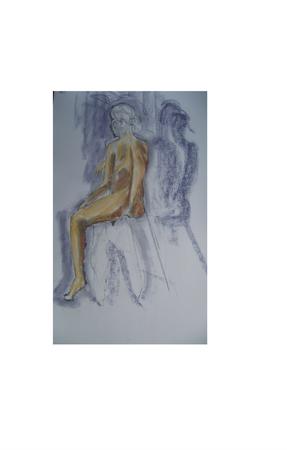 Seated figure and shadow
