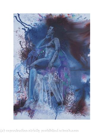 Figure study in blue