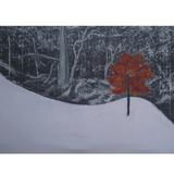 Autumn tree in snow