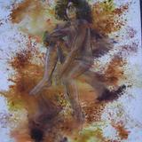 Figure study in orange