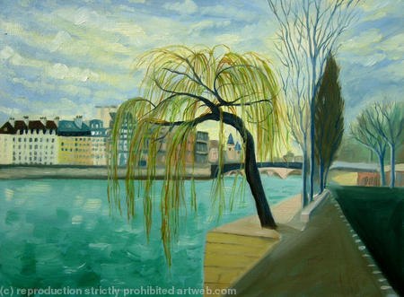 Willow tree by the Seine SOLD