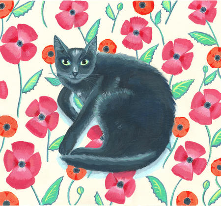 Black Velvet on a floral background