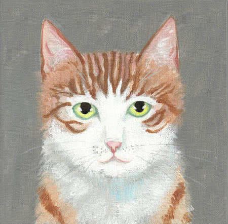 Ginger Face-cat painting 