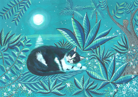 The Night Shift-cat painting 