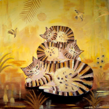 Tabby Tigers Cat Nap SOLD