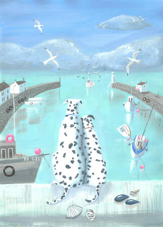 Dalmatian Coast - dog painting