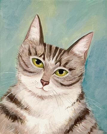Little Rascal - cat painting 