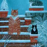 Cats in snow
