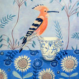 Hoopoe on a tea cup SOLD