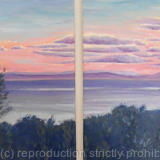 Sunset over the island Diptych