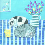 Cats on Blue