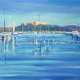 Antibes harbour in morning sun