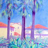 Succulents and Palms, Antibes-landscape painting 