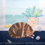 Tabby in the Window-cat painting 