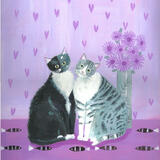 Two cats- cat painting 