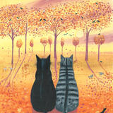 Autumn cats fine art print