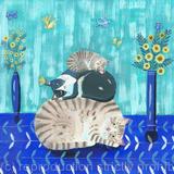 Cat Nap Blues- cat painting 