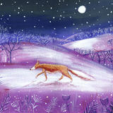 Fantastic Mr Fox-winter landscape painting 