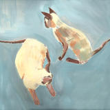 Siamese Kittens-cat painting 