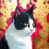 Tuxedo Cat painting