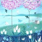 Spring Flowers with cherry blossom