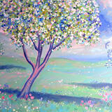 Blossom Tree -landscape painting- canvas art