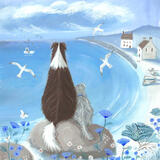 Dog Days - summer beach dog painting